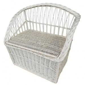 Dīvāns ar mantu glabāšanas nodalījumu, 75 cm, balts