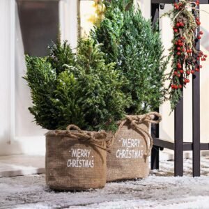 Puķupoda grozs „Merry Christmas“, 2 gab. komplekts