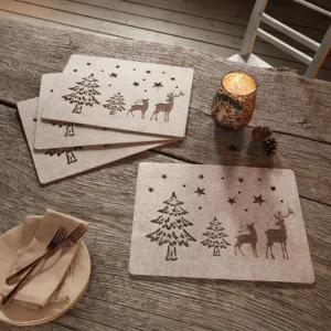 Galda paliktnis „Ziemas mežs“, 4 gab. komplekts